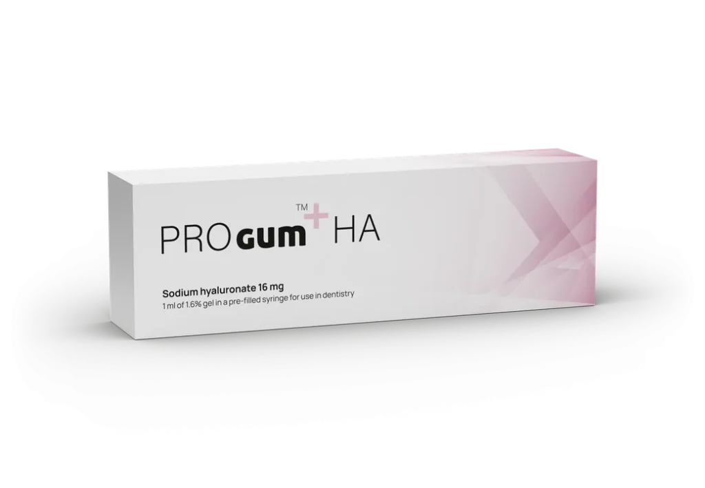 Progum HA package with a syringe of hyaluronic acid gel