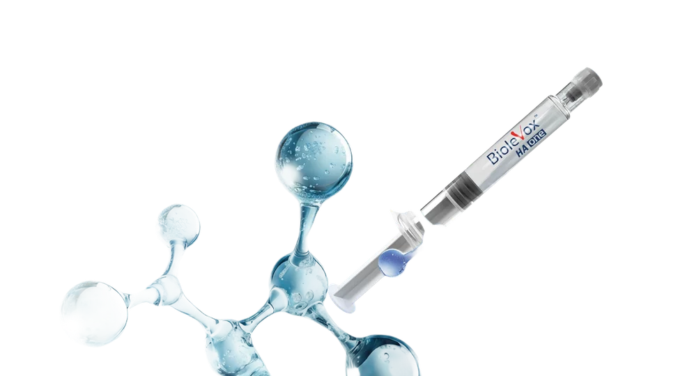 Biolevox HA ONE pre-filled syringe with hyaluronic acid molecules